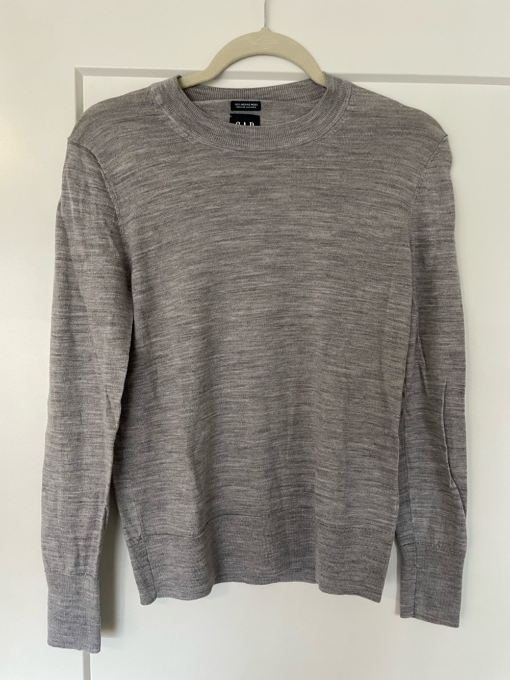 GAP Merino Wool Crewneck Sweater - Light Heather Gray